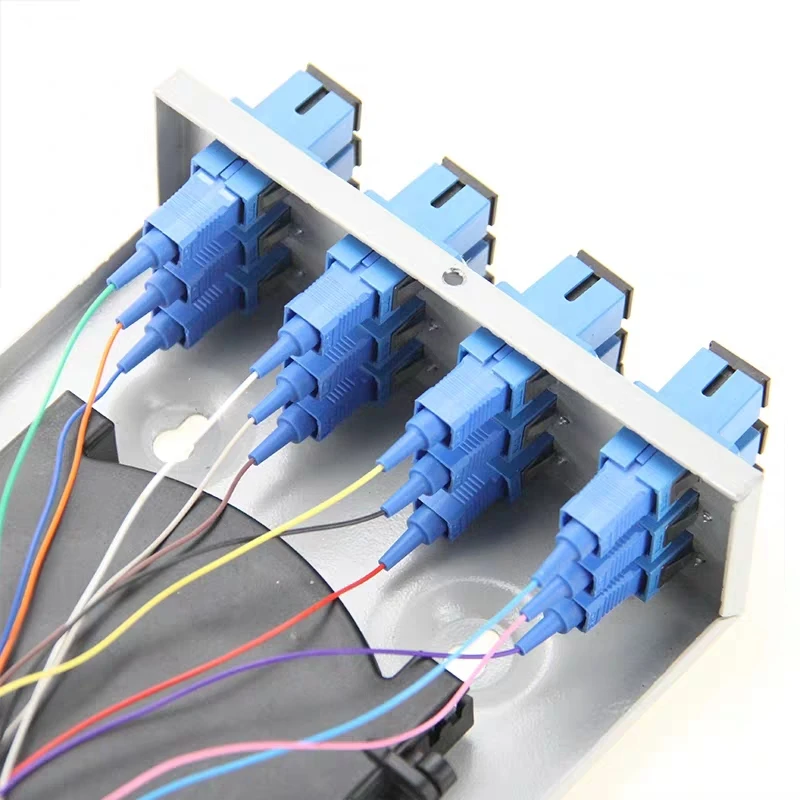 fiber optic termination box 12 core include SC pigtail&adapter SPCC 12 ports SC patch panel ftth fttx thickness 1.0MM ST LC FC - imagen 3