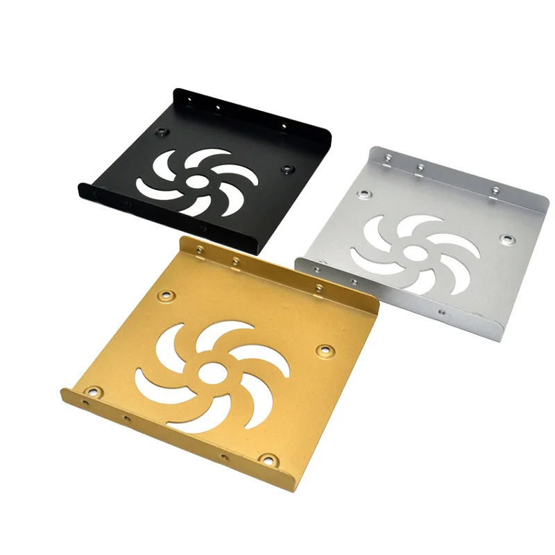 Soporte metálico para instalar un SSD de 2,5 pulgadas en una bahía de 3,5 pulgadas