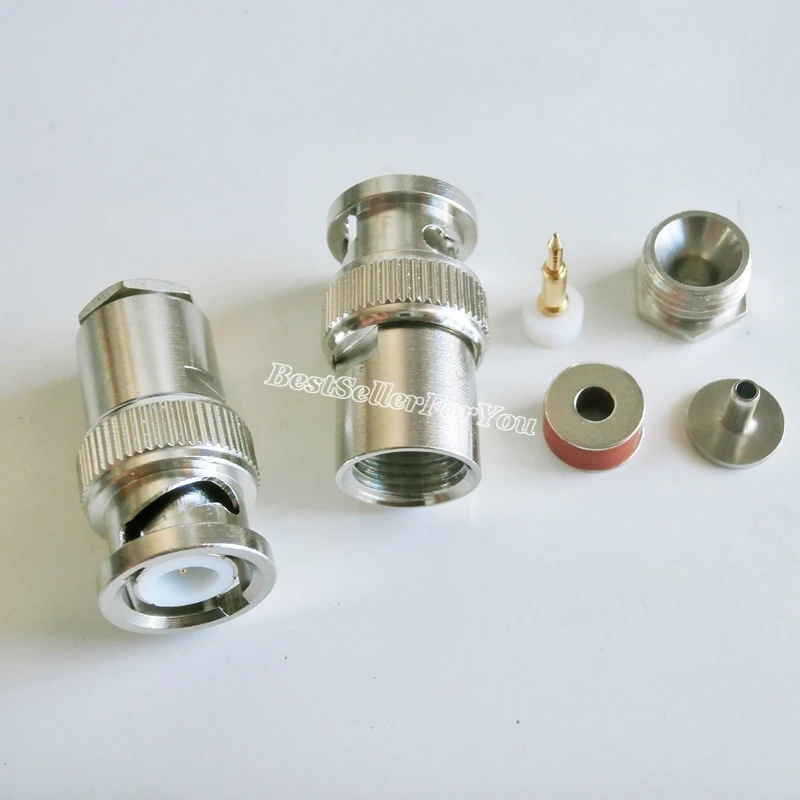 Abrazadera de enchufe macho BNC para RG316, conector coaxial RF, RG174, RG179, LMR100, 1 unidad - imagen 5
