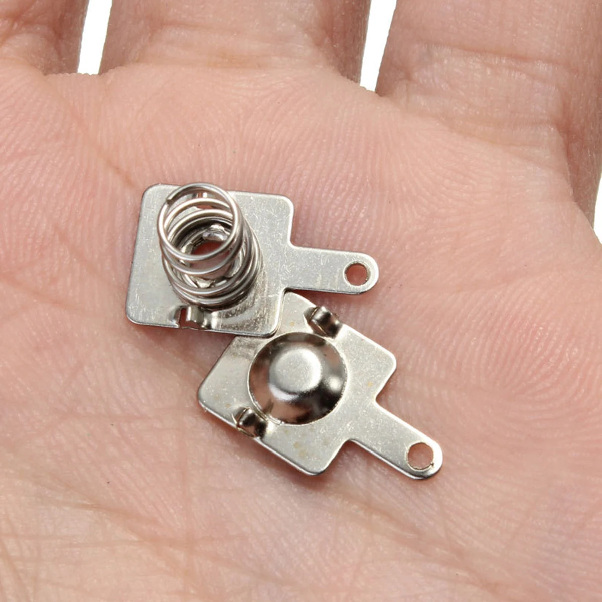 10 Pairs Silver Battery Spring Contact Plate Replacement 14.5 * 9mm For AA AAA Batteries