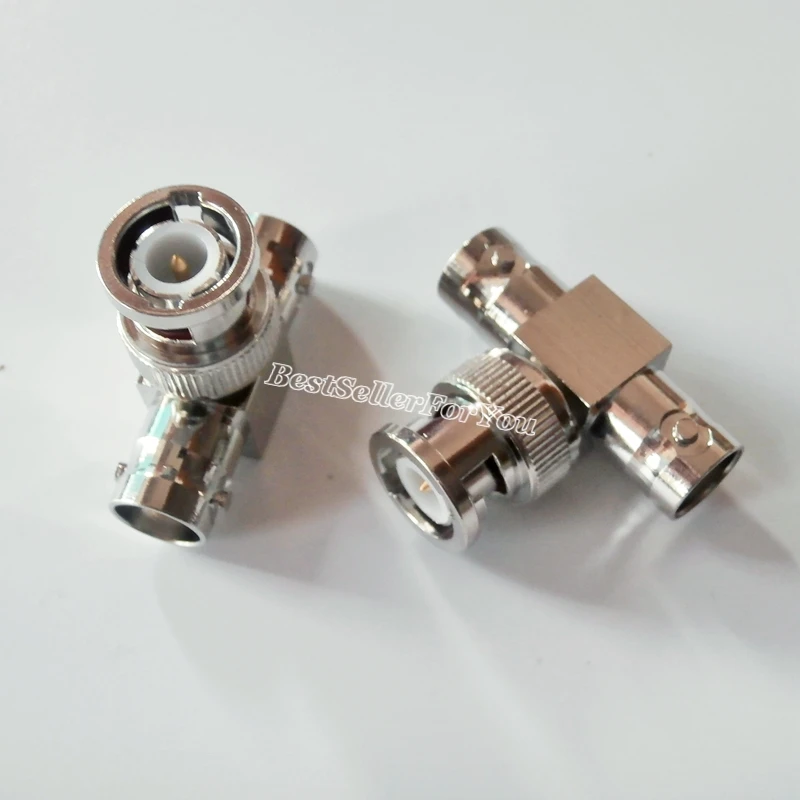 Conector macho BNC a dos clavijas hembra, conector RF adaptador de 3 vías B, 1 unidad - imagen 5