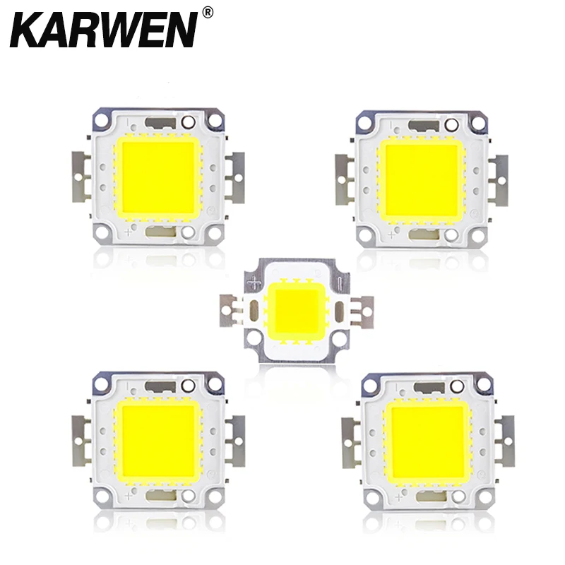 KARWEN-Chip LED integrado de potencia Real, lámpara COB de 10W, 20W, 30W, 50W, CC de 30-32V, para foco de luz de inundación artesanal