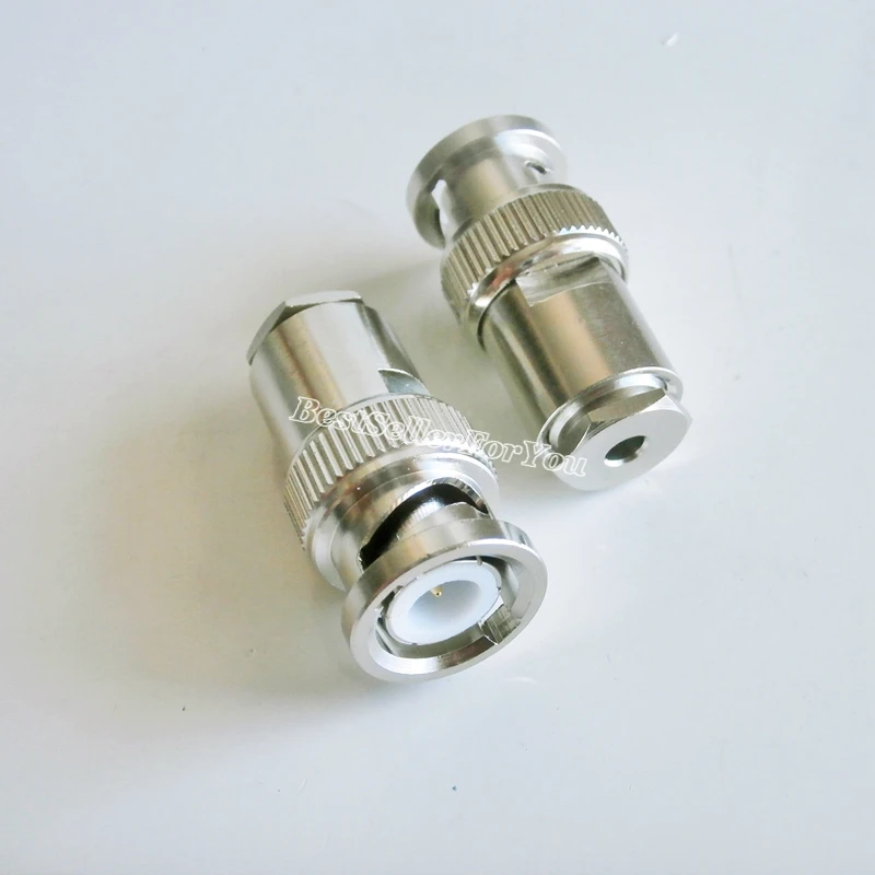 Abrazadera de enchufe macho BNC para RG316, conector coaxial RF, RG174, RG179, LMR100, 1 unidad