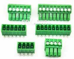 KF15EDG Bloque Terminales PCB 3.5mm Ángulo Recto Verde ROHS