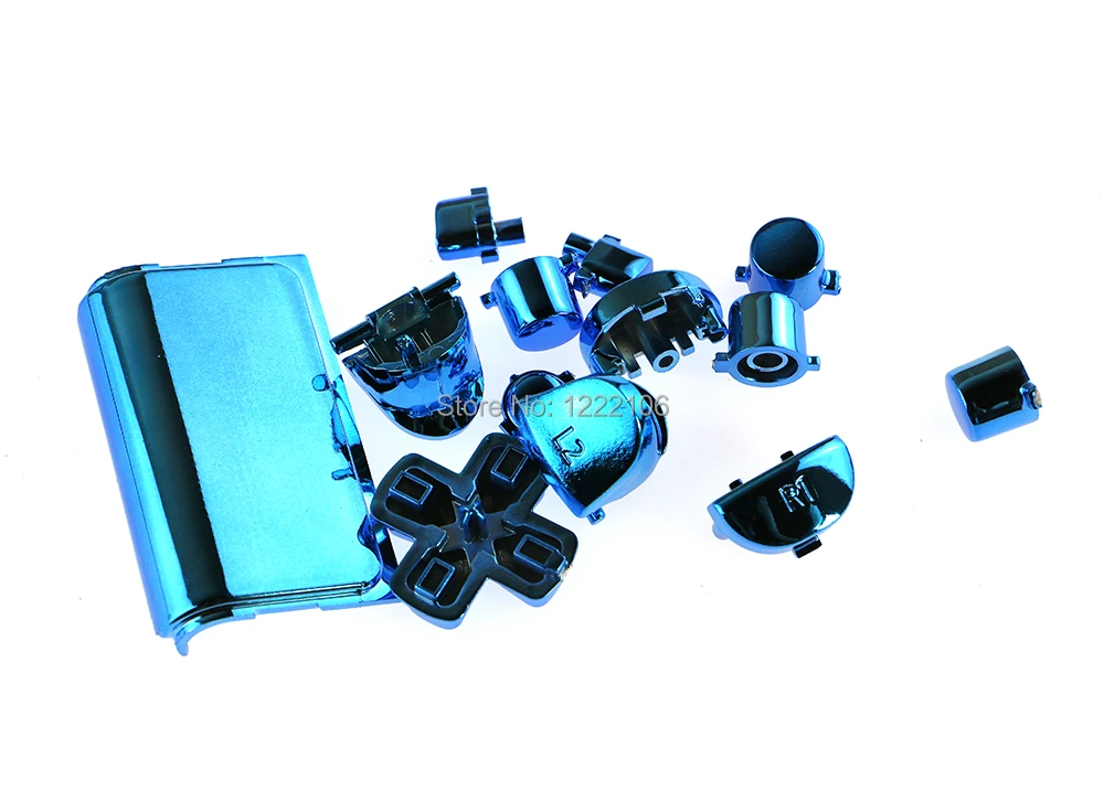 1 Juego para PS4 JDS 001 011 juego de botones completos cromado para Playstation 4 PS4 JDM 001 011 controlador Joystick Videojuego - imagen 4