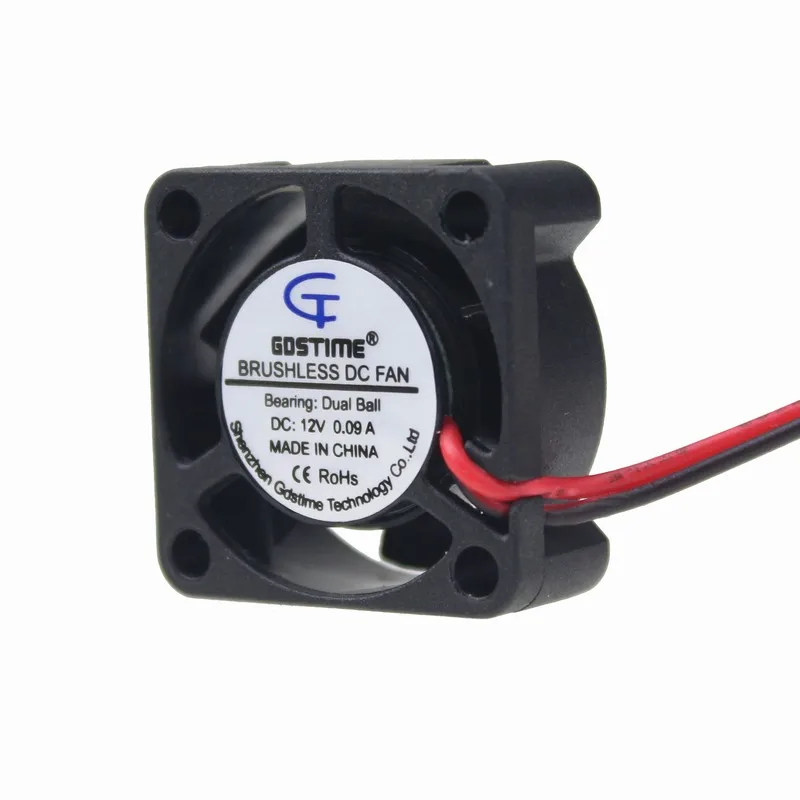 Gdstime-ventilador pequeño de CC para ordenador portátil, dispositivo de refrigeración de 2 pines con rodamiento de bolas de 12V 2510, 25mm x 10mm, 5 piezas - imagen 3