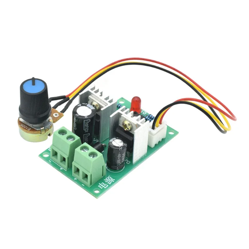 Controlador de velocidad PWM, motor de CC de 12V, 24V, 36V, 0 ~ 100%, módulo de accionamiento ajustable, entrada 3A, 100W - imagen 3