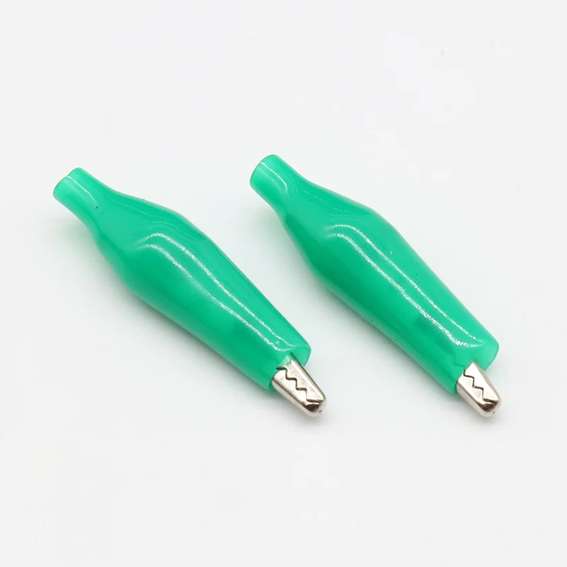 Pinza de cocodrilo de Metal con aislamiento de 12 piezas, prueba eléctrica de 35MM, de colores rojo, negro, azul, verde, blanco y amarillo - imagen 5