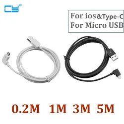 Cable USB-C 90 grados datos y carga rápida para iPhone y Android