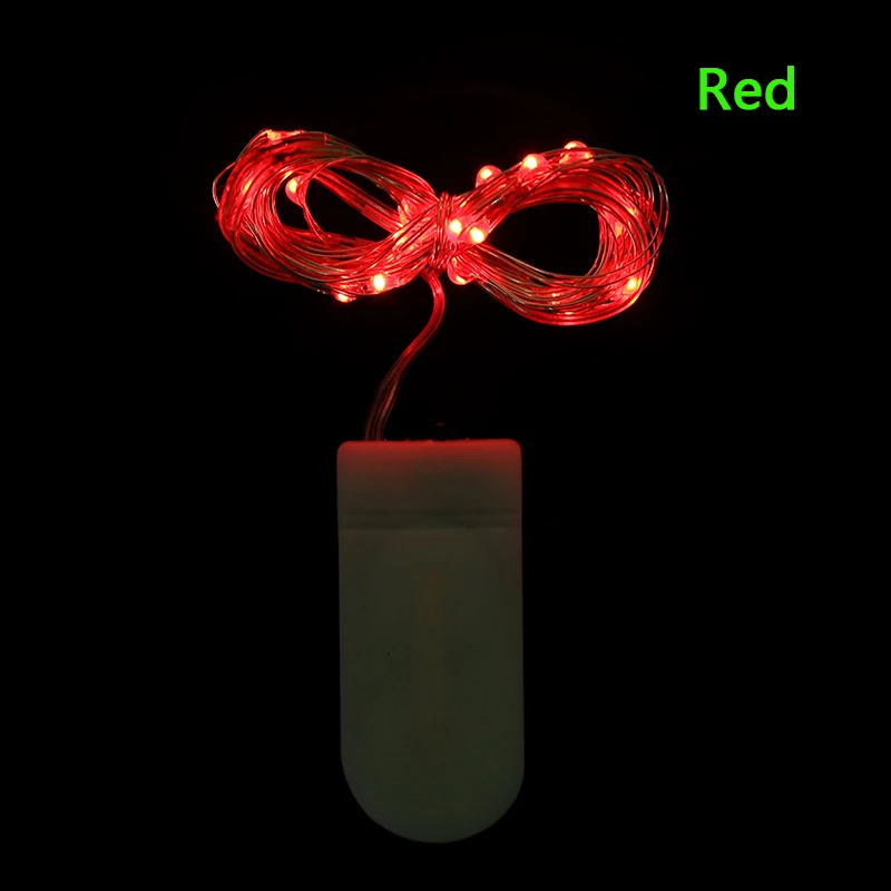 Hit 1M 2M 3M LED creativo 7 colores botón caja de batería de cobre serie de lámparas Mini pequeñas luces decorativas - imagen 3