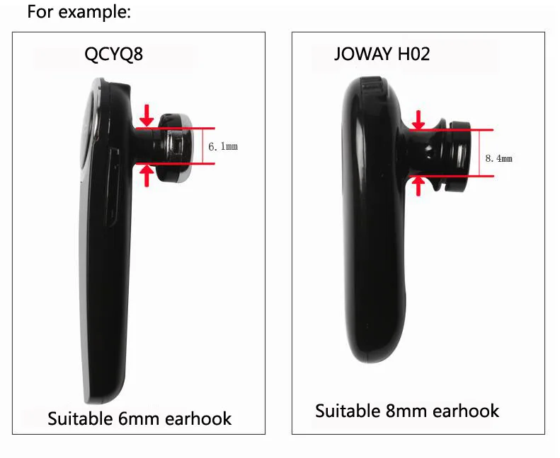 Auriculares inalámbricos Bluetooth de 6mm/8mm/10,5mm con gancho para la oreja, gancho para la oreja, accesorios de repuesto para auriculares para samsung - imagen 5