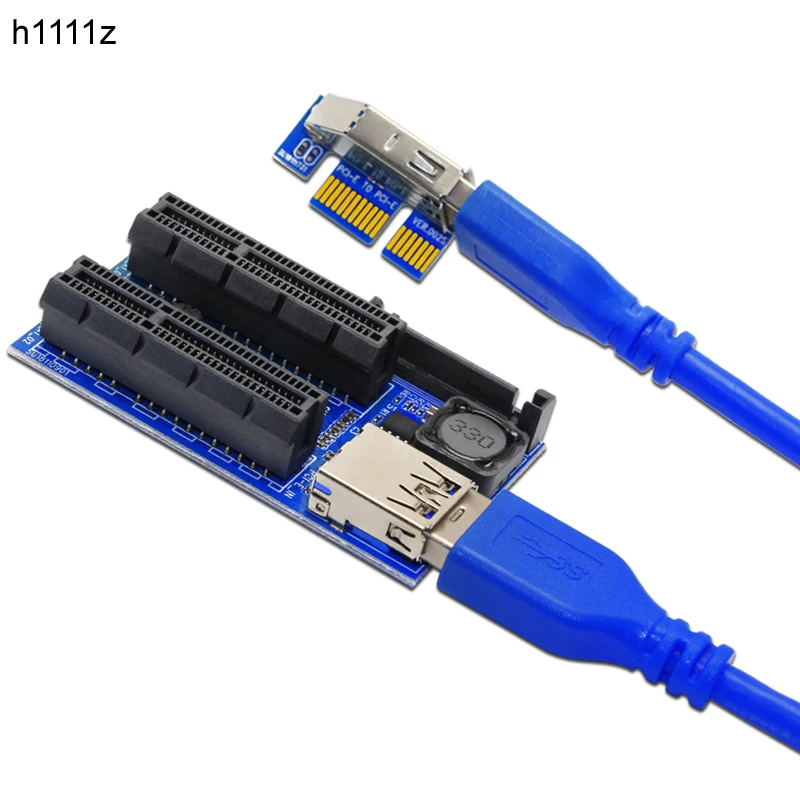 H1111Z conectores de Cables de ordenador, Cable de extensión PCI Express PCI-E Riser USB 3,0, adaptador USB SATA para ordenador