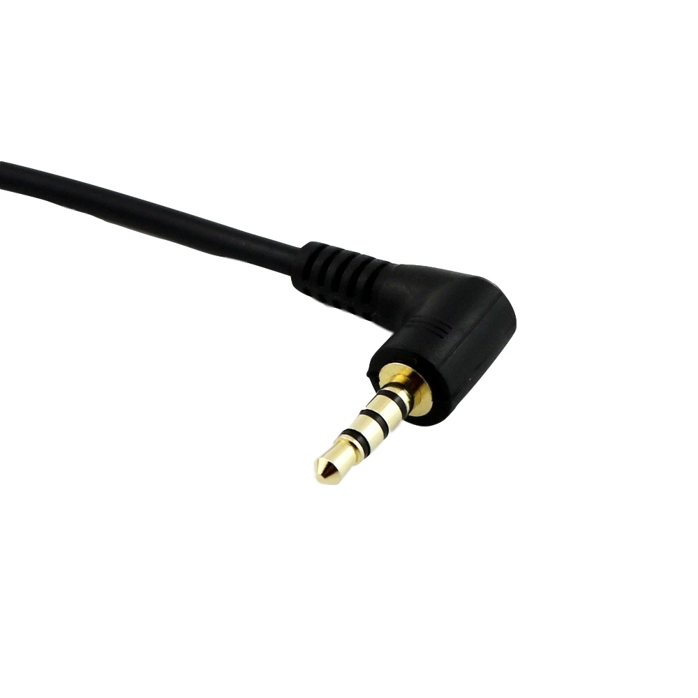 1 unidad de enchufe chapado en oro estéreo 3,5mm 4 polos macho TRRS a macho enchufe de ángulo recto M/M Cable conector corto de Audio 20cm - imagen 3