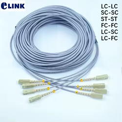 ELINK Cable de Fibra Óptica OM2 Multimodo SC-LC 4 Núcleos