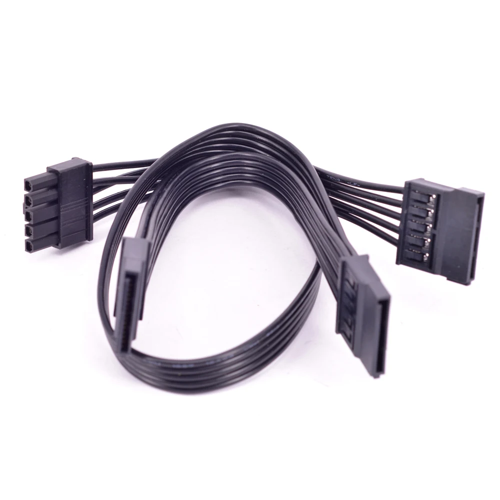 Para Cooler Master MasterWatt Maker 1200 MIJ fuente de alimentación Modular cable Sata 5 pines 1 a 3 SATA 15 pines hembra PSU Cable de alimentación - imagen 5