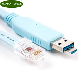Adaptador USB a RJ45 RS-232 2 en 1 FTDI para ordenador