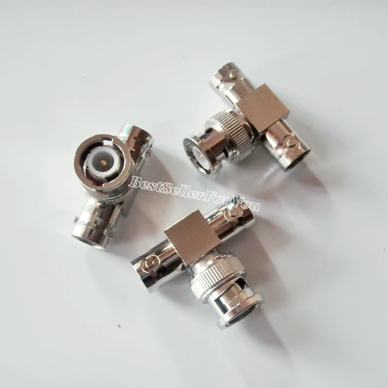 Conector macho BNC a dos clavijas hembra, conector RF adaptador de 3 vías B, 1 unidad - imagen 2