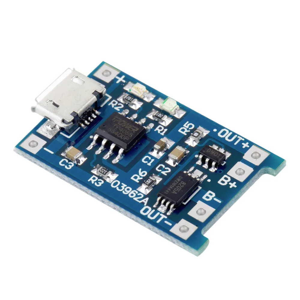 Smart Electronics-Placa de carga de batería de litio, módulo de carga de protección, 5V, Micro USB, 1A, 18650 - imagen 2