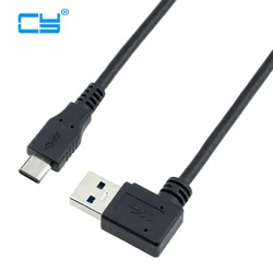 Cable USB-C 90° Angular a USB-A Quick Charge Resistente