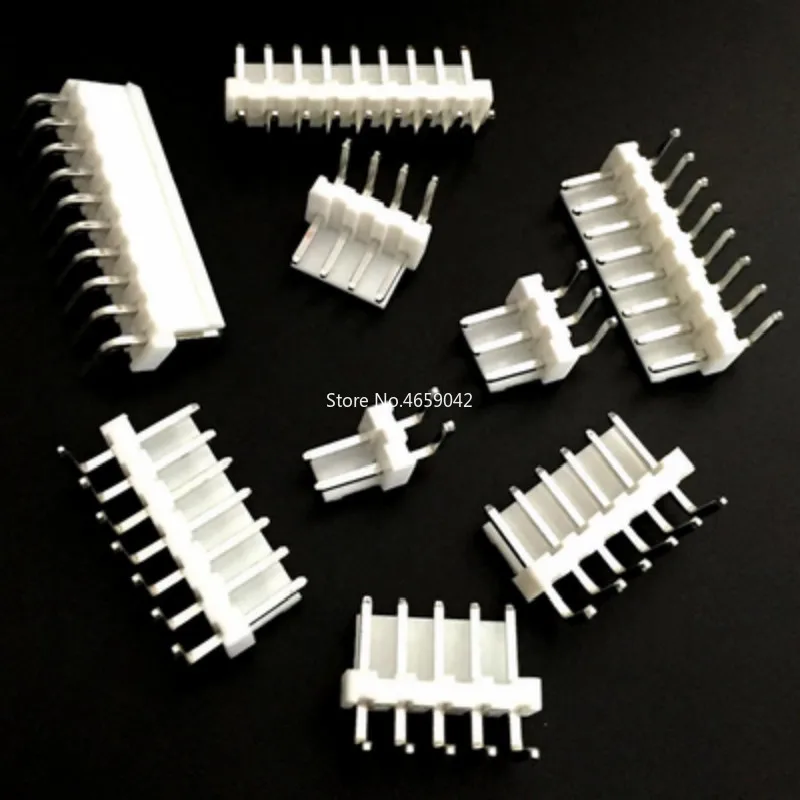 20 piezas-aguja curva VH3.96, ángulo recto 3,96, cabezal de pin de 90 grados, 2P, 3P, 4P, 5P, 6P, 7P, 8 pines, Conector de 3,96mm