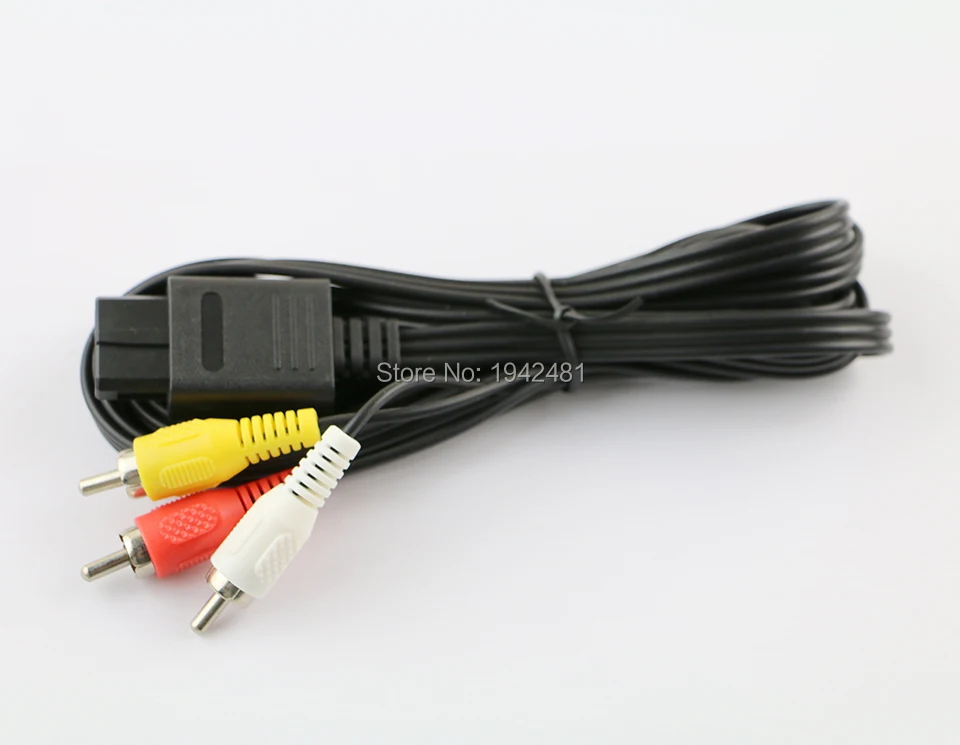 1 Uds 180cm 6FT AV TV Cable de vídeo RCA para cubo de juegos para SNES GameCube para N64 64 - imagen 3