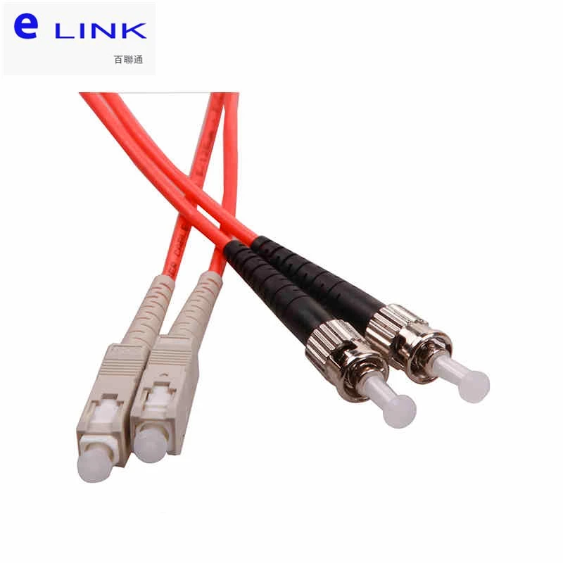Cable de conexión de fibra óptica SC-ST OM1 OM2 dúplex multimodo 3,0mm 62,5/125 um cable puente de fibra óptica envío gratis ELINK 20 piezas ST SC - imagen 2