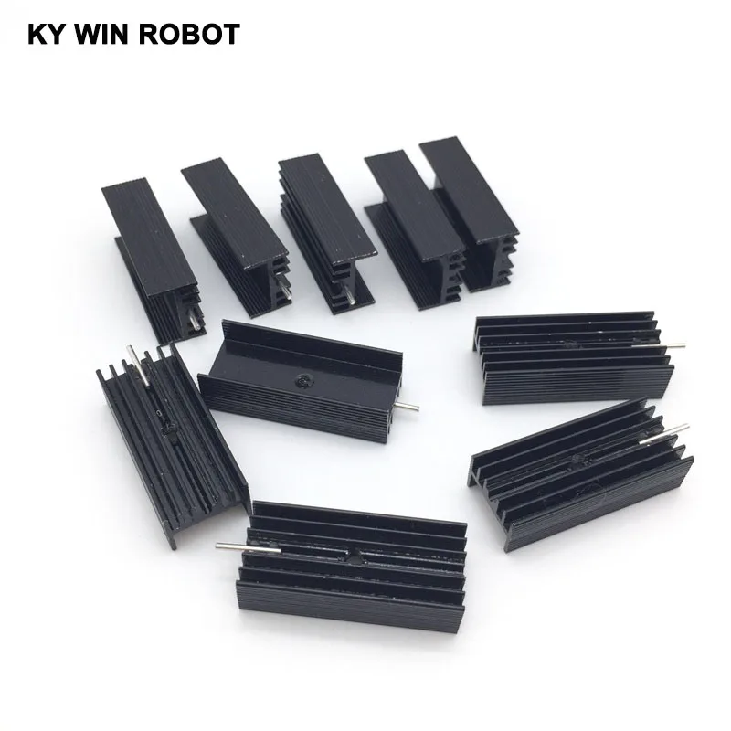 Disipador de calor de aluminio a-220, 10 piezas, radiador Transistor a 220, Enfriador de 15x11x35MM con 1 Pin - imagen 3