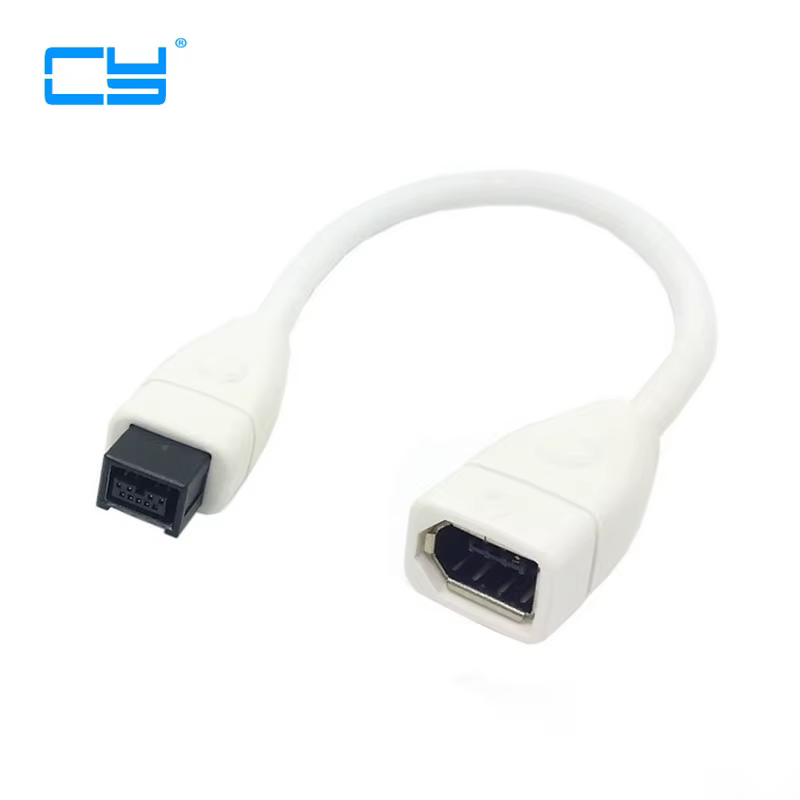 Branco Cable Adaptador FireWire 6-pin hembra a 9-pin macho alta calidad