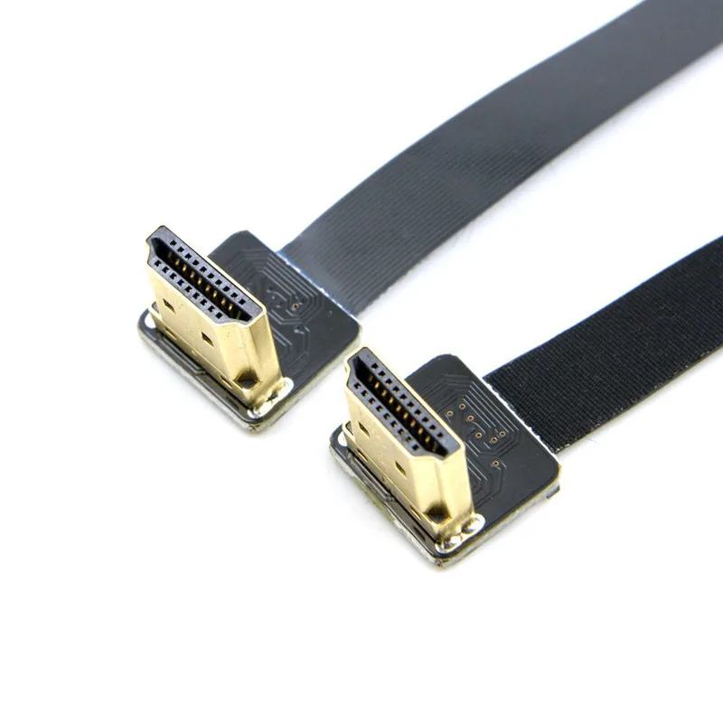 Cable adaptador FPV en ángulo de 90 grados hacia arriba, cinta FPC de 5cm-80cm, Cable plano HDTV, paso de 20 pines para fotografía aérea multicóptero - imagen 2