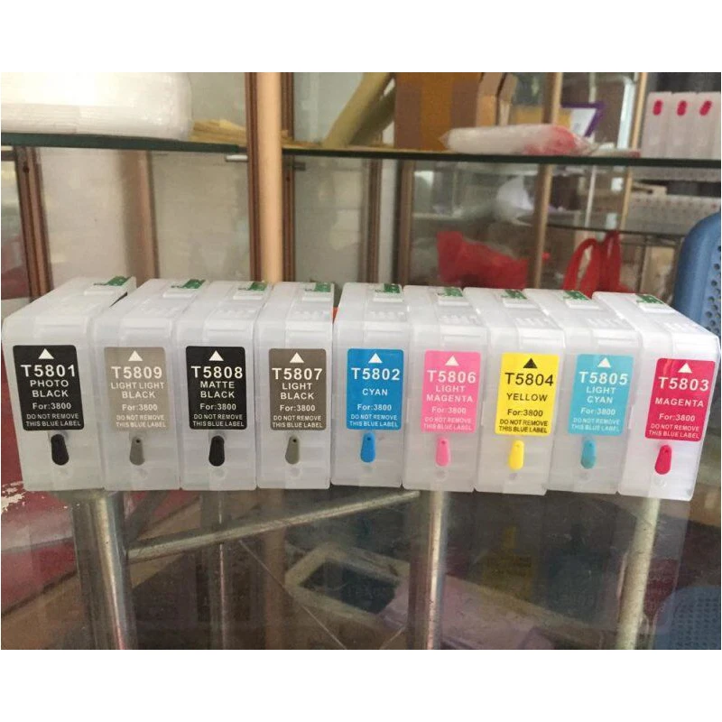 Vilaxh-cartucho de tinta rellenable vacío para Epson SureColor P800 con Chip de reinicio, T8501, T8502, T8503, T8504, T8505, T8506, T8507, T8508 - imagen 2
