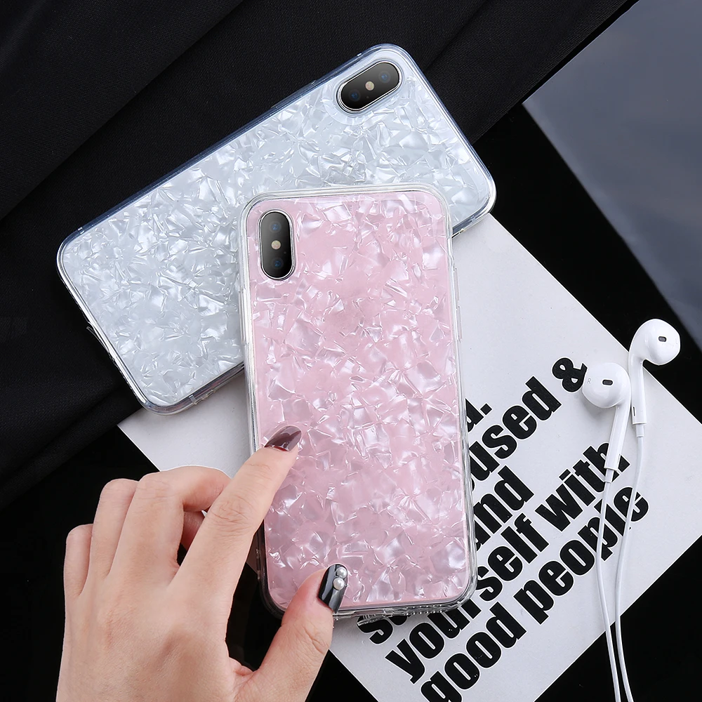 Funda de teléfono de silicona TPU suave, carcasa brillante de lujo para iPhone X, XS, XR, 11, 12, 13, Mini, 14, 15 Pro Max, 7, 8 Plus, SE 2020 - imagen 4