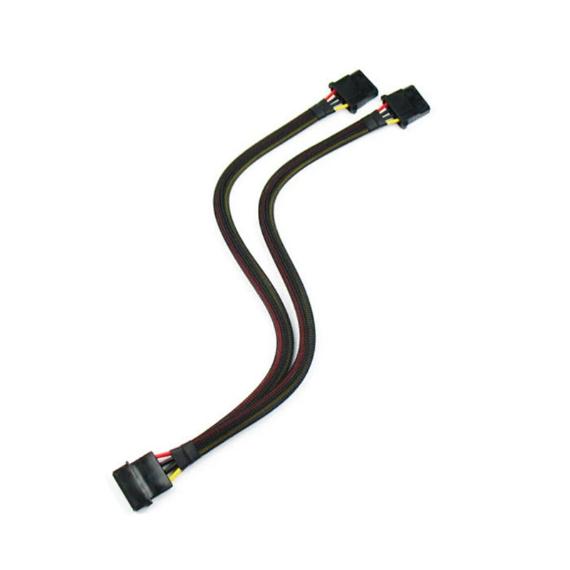 Angitu IDE/Molex Cable divisor 4 pines Molex macho a 2x hembra Y Cable de extensión de alimentación divisor-30cm