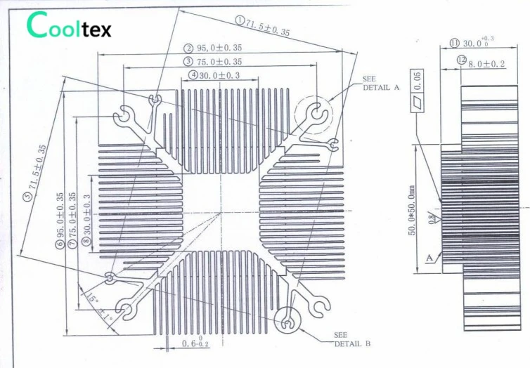 Disipador de calor LED para refrigeración, de aluminio puro disipador de calor, 30w-100w, bricolaje - imagen 5