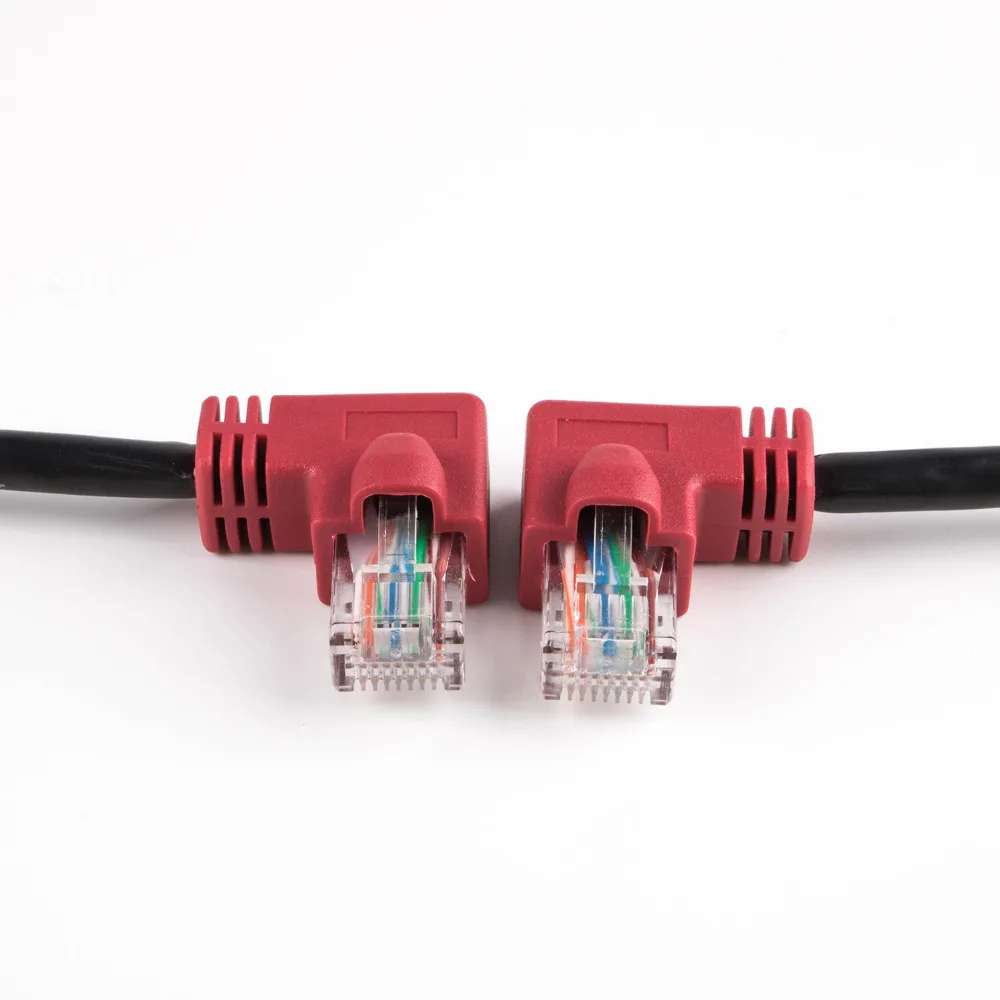 Cable Ethernet Lan Cat5e UTP Cat 5 RJ45, Parche de red, ángulo izquierdo y derecho para PS2, Cable de enrutador de ordenador - imagen 5