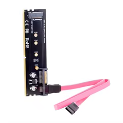 M2 M.2 NGFF B-key / B/M-key SSD to SATA 22pin Hard Disk Adapter PCBA with DDR4 Connector Holder