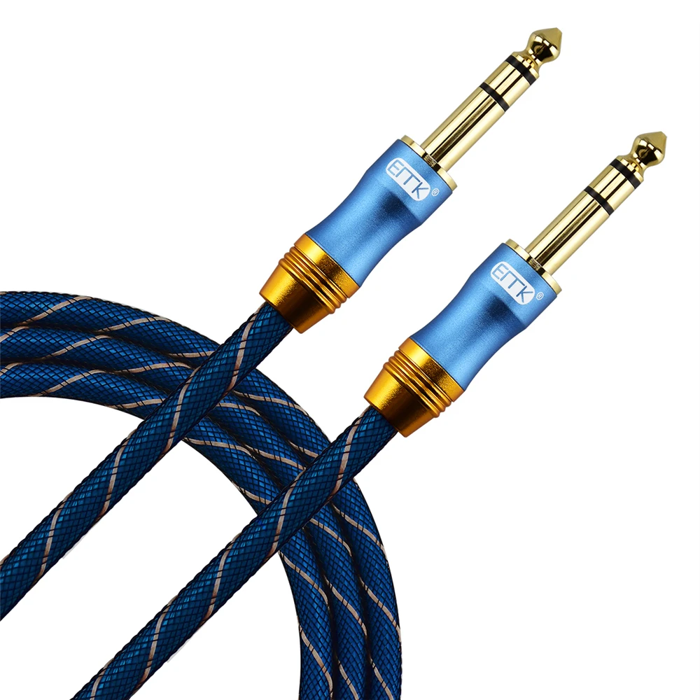 Cable de Audio estéreo equilibrado EMK, 6,35mm, 1/4 ", TRS a 6,35mm, 1/4", 6,35, 6,3, Jack macho a macho, 5m, 10m, 15m - imagen 5