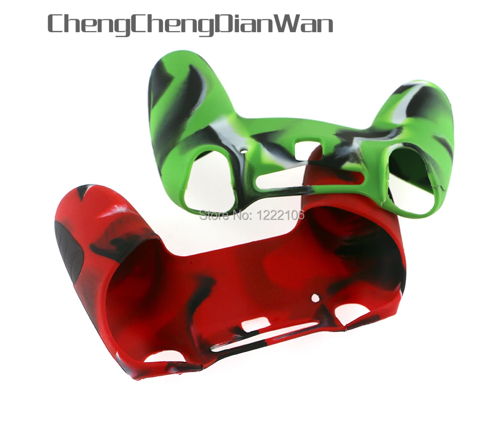 Funda de goma de silicona suave, cubierta protectora de piel más gruesa para controlador PS4