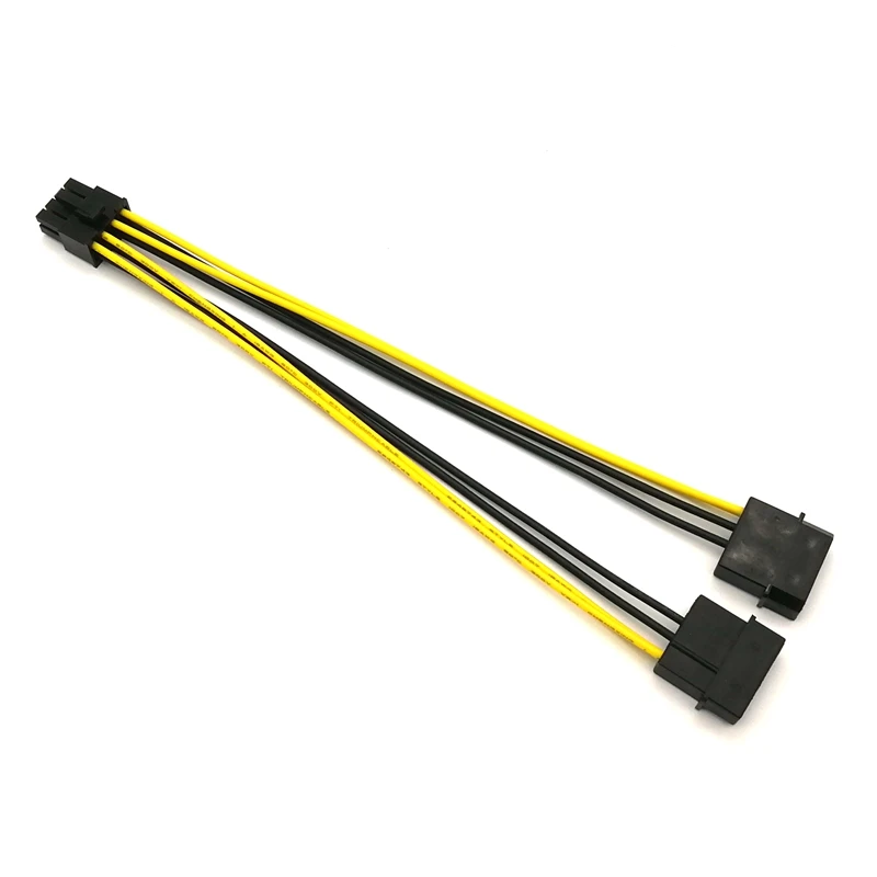 Angitu Placa base de computadora CPU 8Pin Dual IDE Molex 4Pin Cable adaptador de corriente-20cm