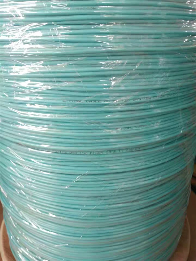 Cable de fibra óptica OM3 OM4 100m simplex 2mm 3mm aqua interior para cables de conexión de fibra ftth cable SX de fibra óptica ELINK - imagen 3