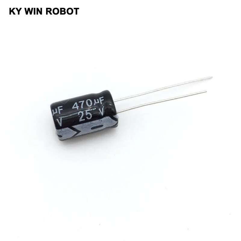Condensador electrolítico de aluminio, 50 piezas, 470 uF, 25V, 8x12, 470 uf - imagen 2