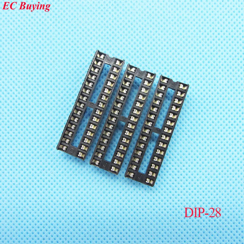 Conector DIP IC tipo 28 P, soporte adaptador, enchufe, 17 unidades por lote