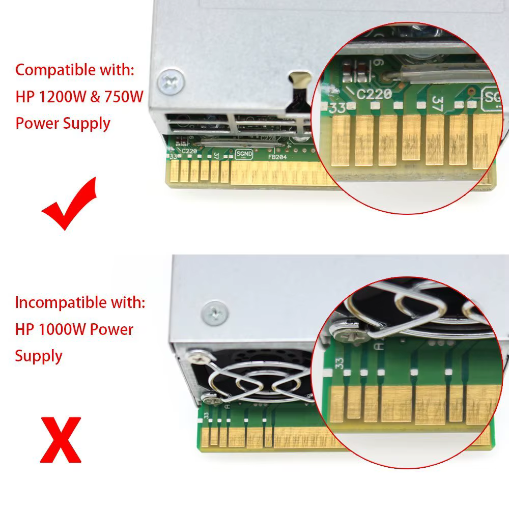 Placa Distribución Energía 1200W/750W + 12 Cables 6P a 8P GPU Mining - imagen 3
