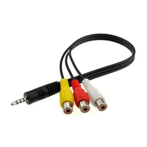 Conector macho de alta velocidad de 3,5mm a 3 RCA hembra, adaptador de enchufe, convertidor de Audio, Cable AV de vídeo - imagen 2