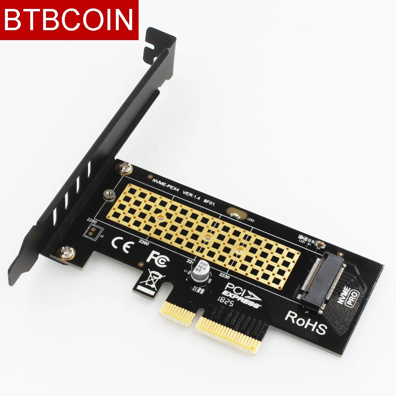 BTBcoin SK4 M.2 NVMe SSD NGFF a PCIE X4 adaptador M tarjeta de interfaz clave compatible con PCI Express 3,0 x4 2230-2280 tamaño m.2 velocidad completa - imagen 4