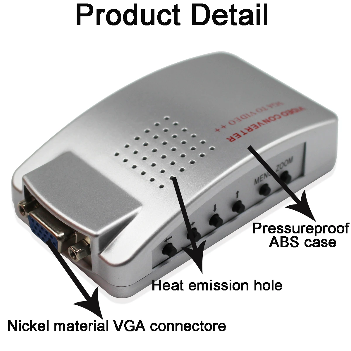 Adaptador VGA a TV NTSC/PAL con Salida RCA para PC - imagen 5