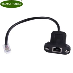 Cable Extensión RJ12 6p6c Hembra-Macho 15cm – Panel Telefónico