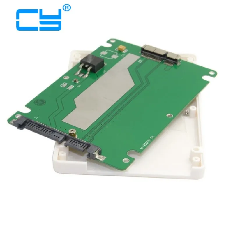 Carcasa de disco duro SATA de 22 pines a VR, carcasa de 2,5 "para Mac A1425, A1398, MC975, MC976, MD212, MD213, ME662, ME664, ME665, SSD, color blanco