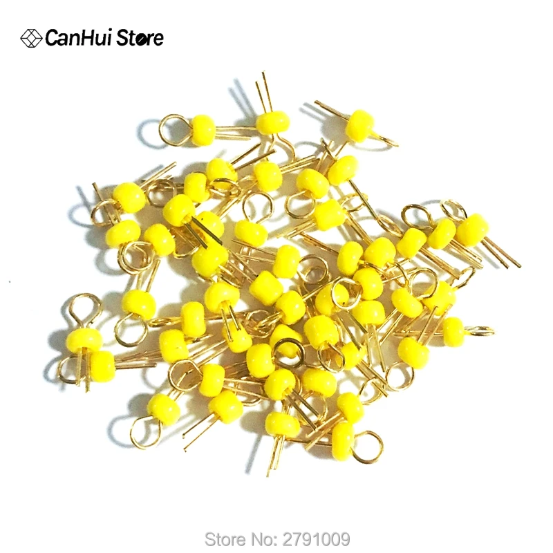 Placa PCB de seis colores x 50, cuentas de prueba, circuito de bucle de cerámica chapado en oro, anillo de prueba de aguja, blanco, negro, rojo y azul, 300 Uds. - imagen 3