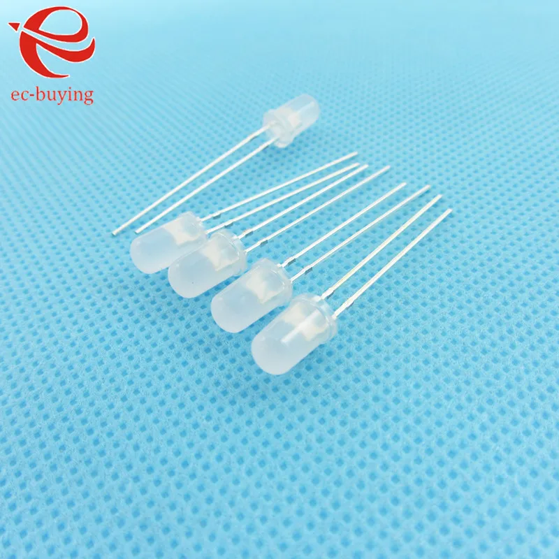 100 unids/lote F3 3mm LED verde esmeralda diodo emisor de luz redondo lámpara nebulosa difusa cuenta enchufable DIY Kit práctica gran angular DIP - imagen 2