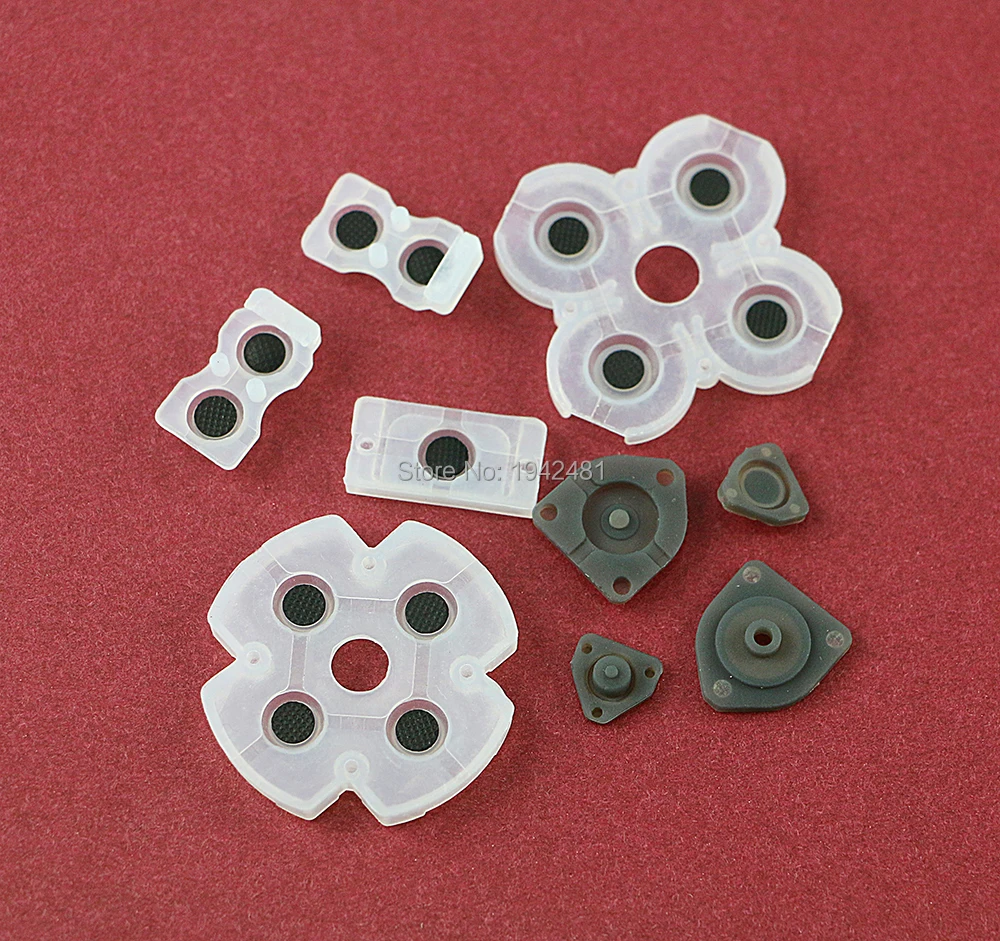 5 Juegos de almohadillas de botón conductoras de silicona de goma suave que conducen para PS4 PlayStation 4 JDS001 JDS 001 reemplazo del controlador - imagen 4